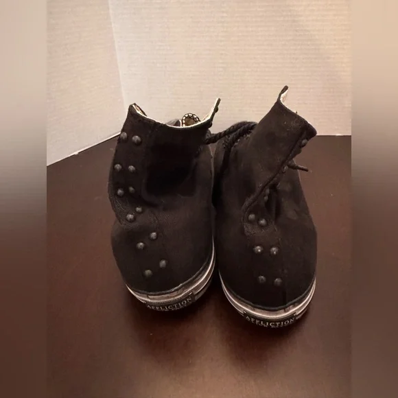 AFFLICTION FARIN BLACK WAX SNEAKERS - Picture 3 of 7